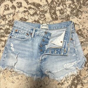 AGOLDE Women's Light Blue Denim Shorts